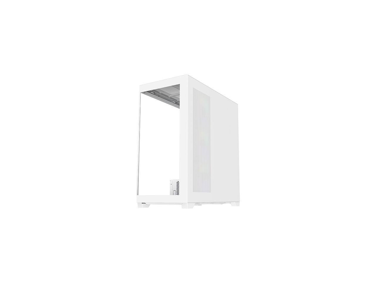 Alt View 10. DIYPC - DIYPC Vanguard-F2-W White ATX Full Tower w/ USB3.0/Type C, Tempered Glass, 4x140mm ARGB Fans, BTF Support - White.