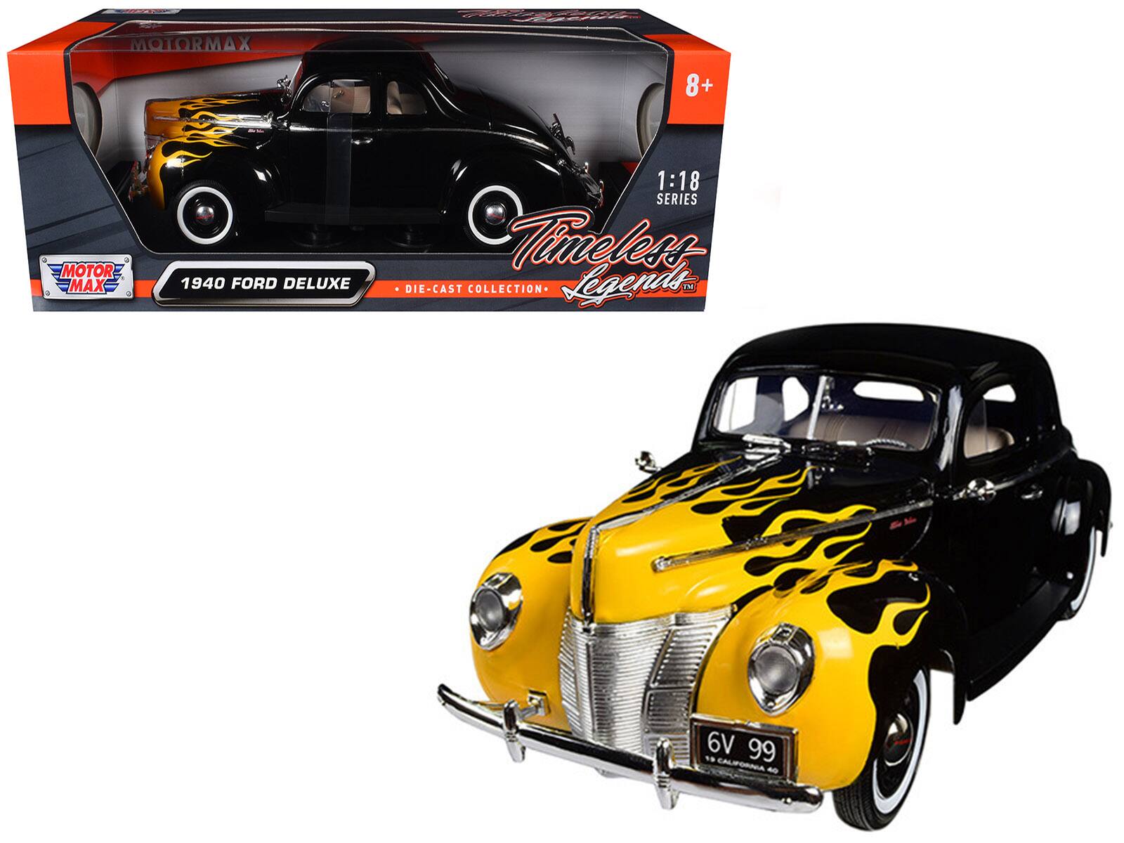 MOTORMAX 8+ MOTOR MAX a 1940 FORD DELUXE 1:18 SERIES Timeless DIE-CAST COLLECTION. Legends- M 6V 99