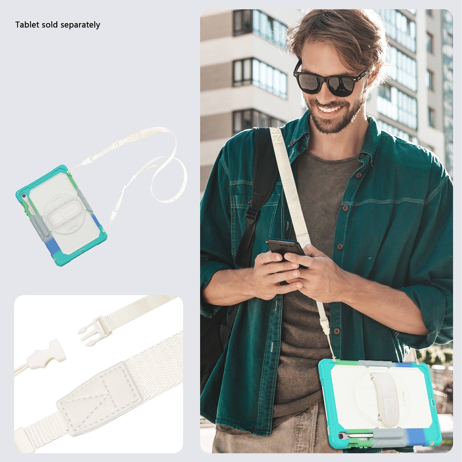 Tablet sold separately.