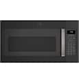 GE - 1.9 Cu. Ft. Over-the-Range Microwave with Steam Cleaning - Black Slate