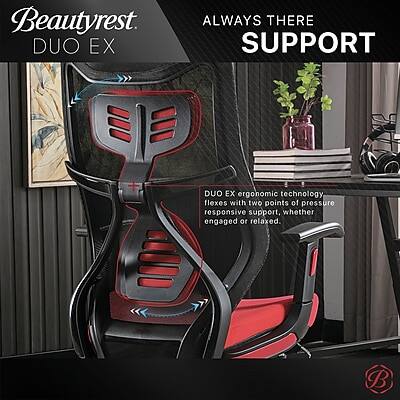 Beautyrest DUO EX  
ALWAYS THERE SUPPORT  
DUO EX ergonomic technology flexes with two points of pressure responsive support, whether engaged or relaxed.