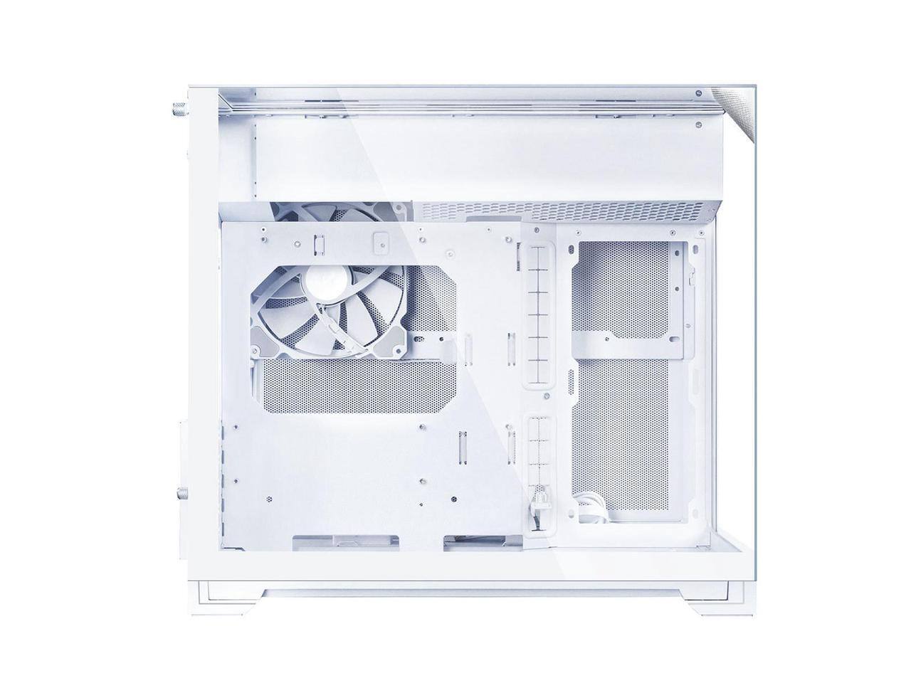 Alt View 9. Lian Li - O11 Vision-M O11VMW Dual-chamber Design Pre-installed 140 mm Fan Micro ATX Case - White.