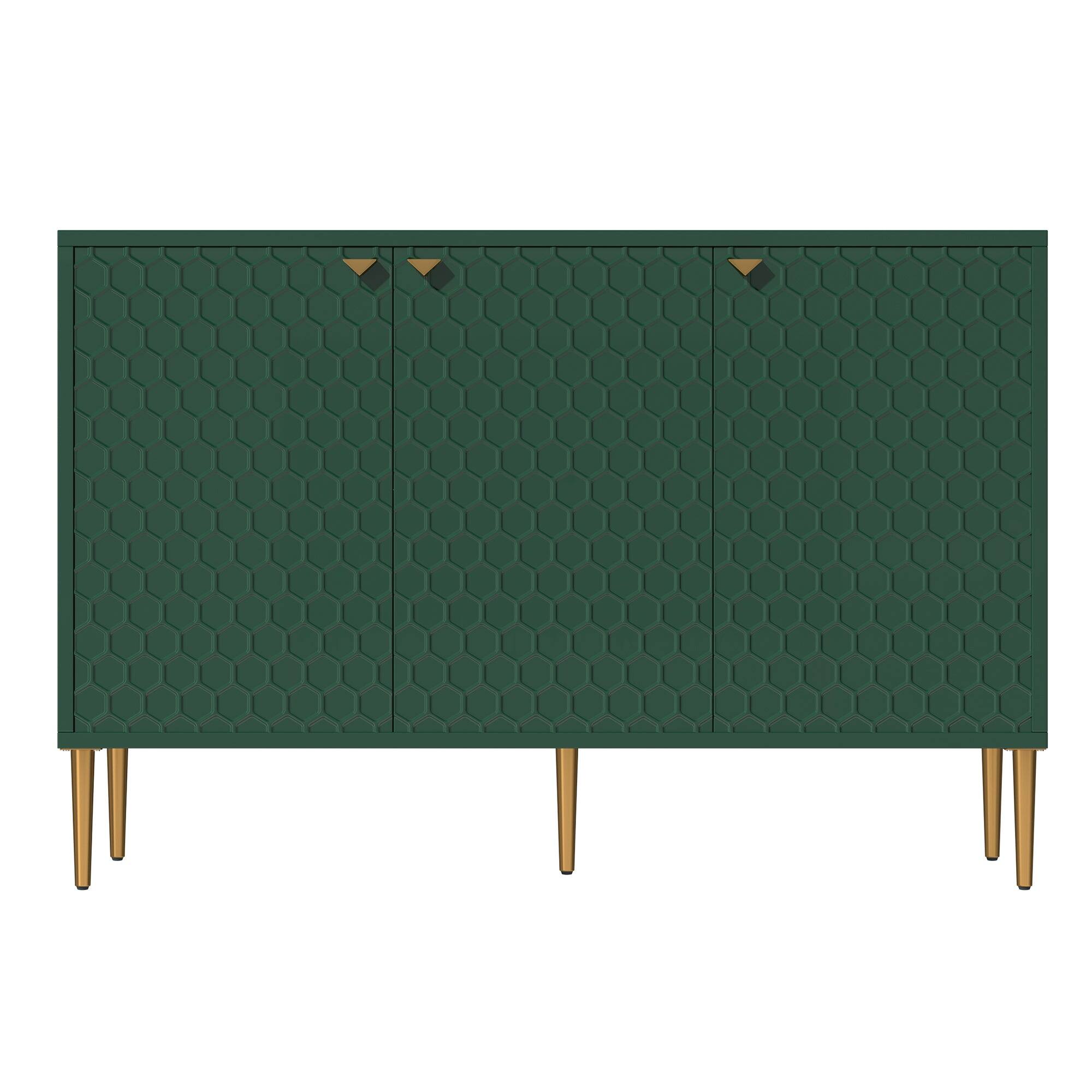 Alt View 1. Boyel Living - Boyel Living 3 Door Accent Cabinet - Green.