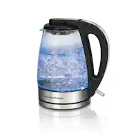 Hamilton Beach - 1.7 Liter Glass Electric Kettle - Stainless Steel - Front_Zoom