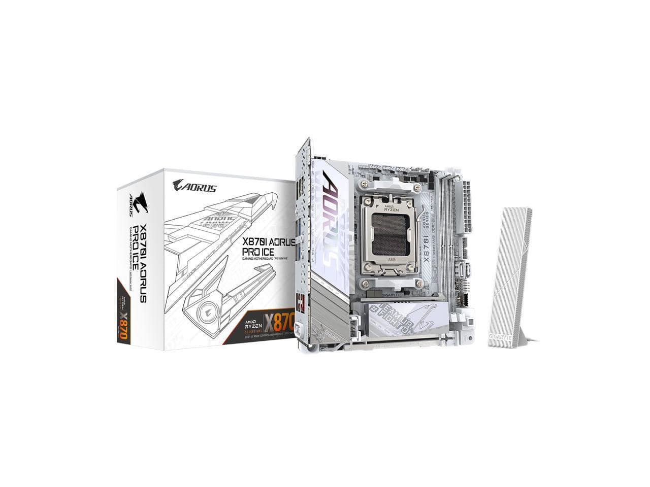 GIGABYTE - Ultra Durable X870I AORUS PRO ICE Gaming Desktop Motherboard