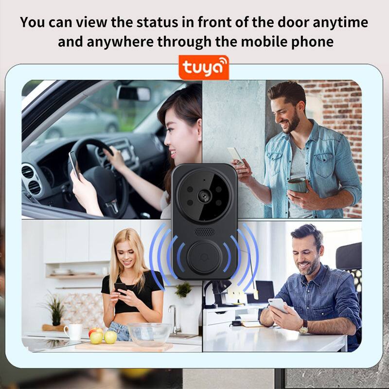 You can view the status in front of the door anytime and anywhere through the mobile phone.

tuya