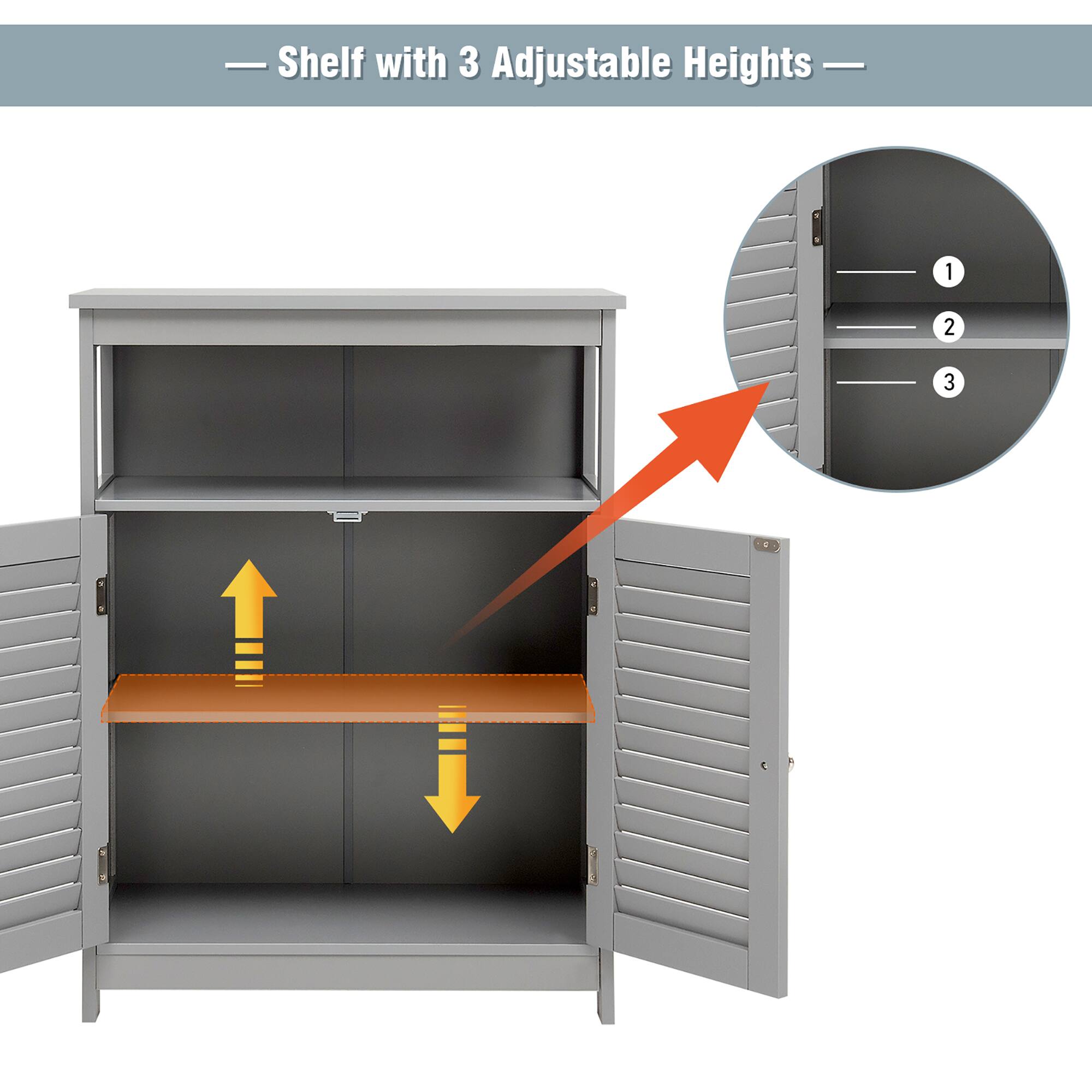 Shelf with 3 Adjustable Heights
1
2
3