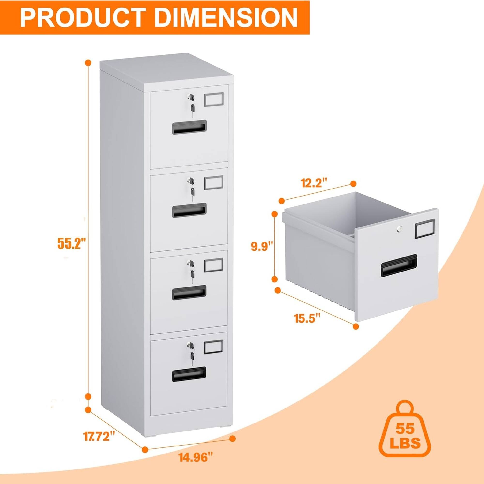 PRODUCT DIMENSION

12.2" 55.2" 9.9" 15.5" 17.72" 14.96" 55 LBS