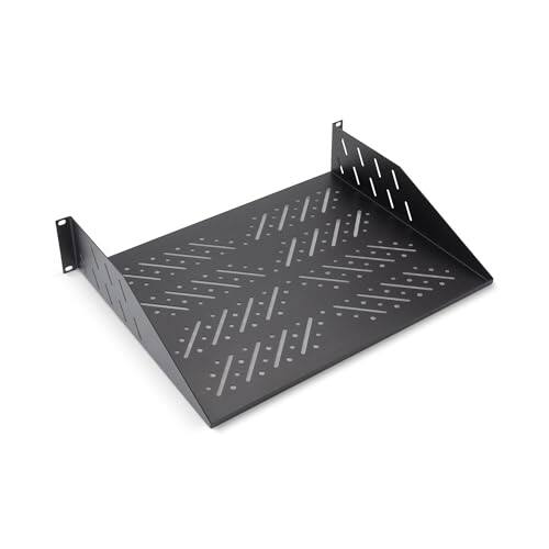 On Stage Stands - On-Stage Vented Rack Shelf - 2U - Black