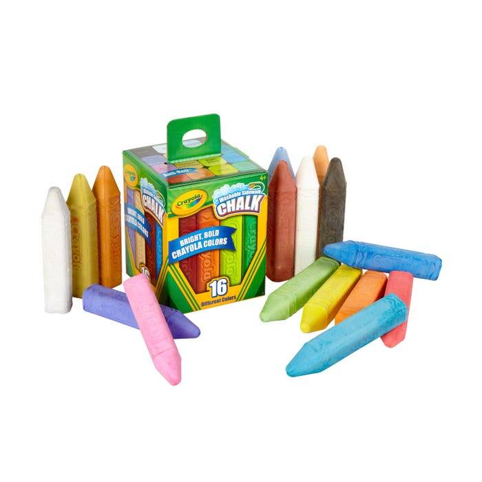 AND Bell Siddwark Crayola, CHALK Washable CHALK BOLD CRAYOLA BRIGHT, COLORS 16 Colors