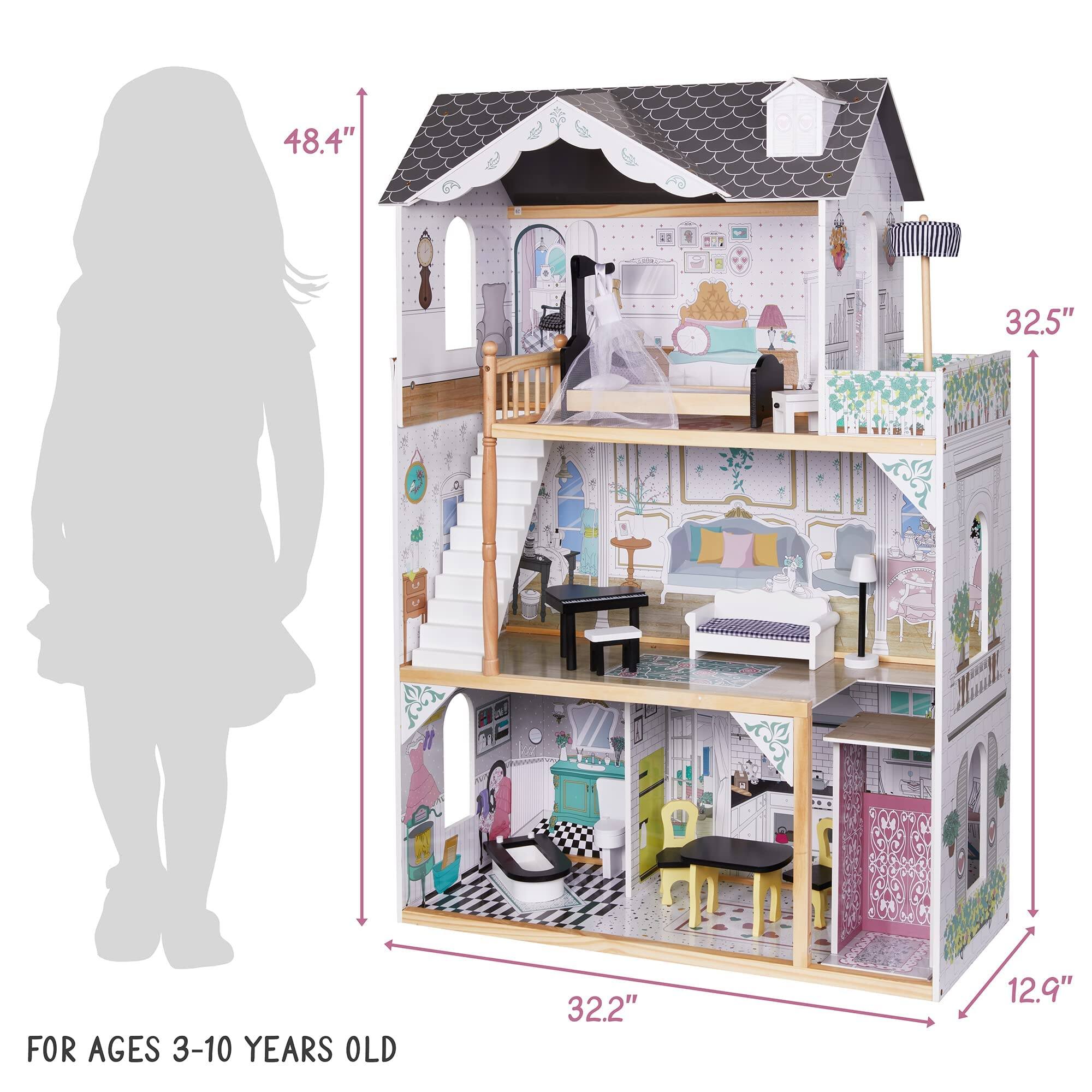 FOR AGES 3-10 YEARS OLD

48.4"  
32.5"  
32.2"  
12.9"