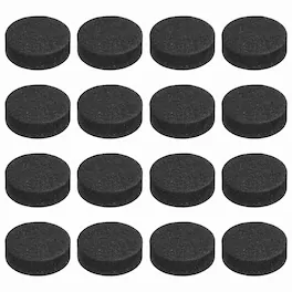 Unique Bargains - 16pcs Single Sided Speaker Isolation Feet Pads, 15x5mm Non Slip Foam Shock Absorption Pad for Amplifier - Black