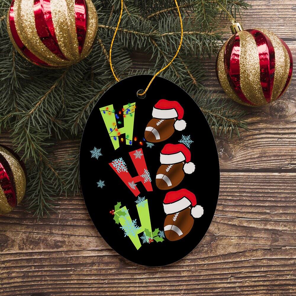Back. OrnamentallyYou - Football Christmas Ornament - Multi-colored.