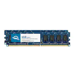 OWC - 8GB (2x4GB) DDR2 800 PC2-6400 CL6 2Rx8 240-pin 1.8V Non-ECC UDIMM Memory RAM Module Upgrade Kit for Select Desktops - Black Chips