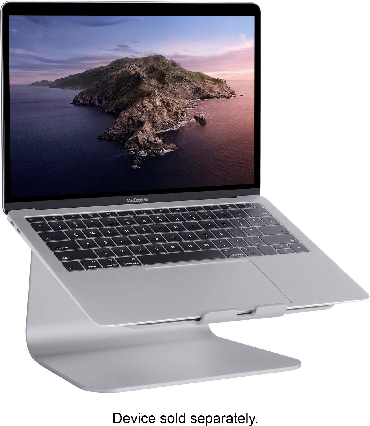 The text on the image reads: "Device sold separately."