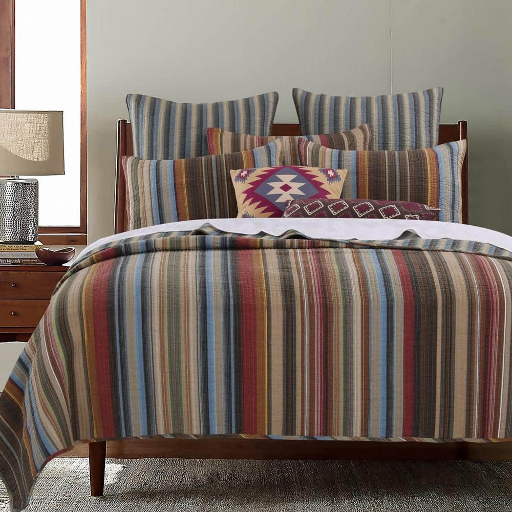 Majestic Durango Stripe Oversized Bonus Bedding Set by Greenland Home Fashions - Stampede