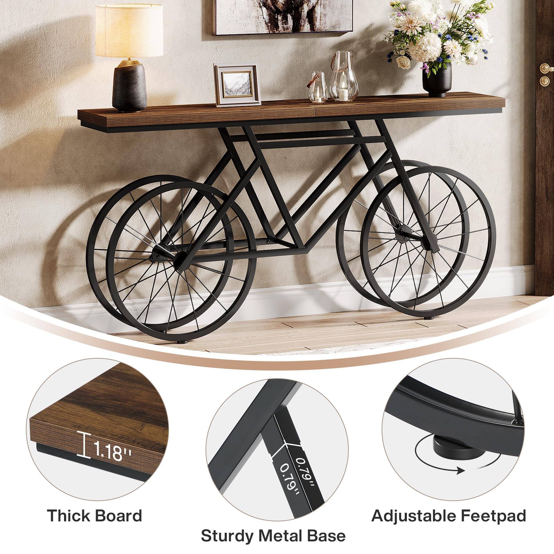 1.18" Thick Board  
0.79" Adjustable Feetpad  
Sturdy Metal Base