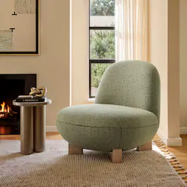 Norwood Faux Mohair Bean Shaped Accent Chair by Modway - Moss
