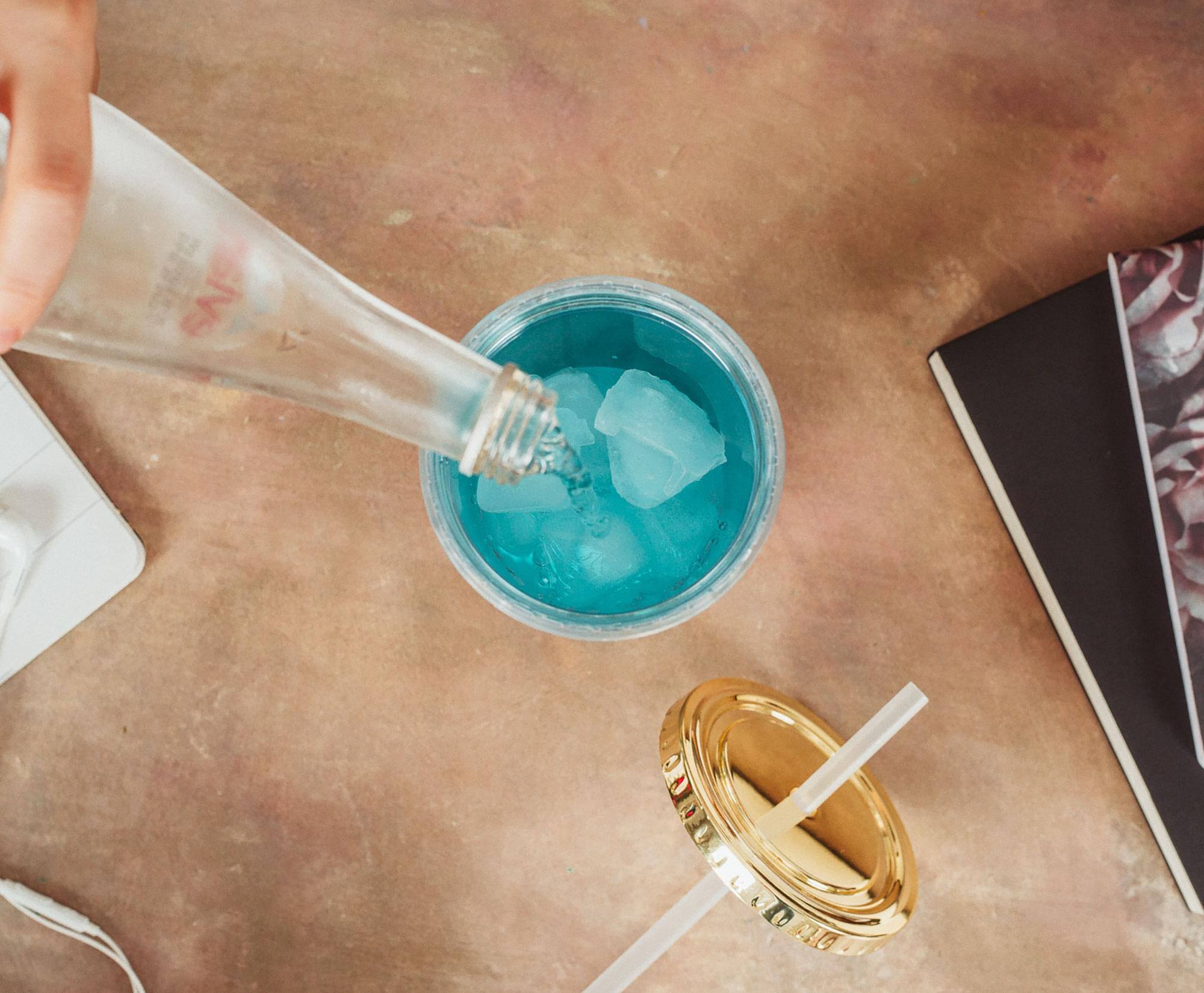 Alt View 10. Disney - Disney Aladdin "Make A Wish" Reusable Carnival Cup with Lid and Straw | Holds 16 Ounces - Blue.