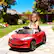 Angle. Qaba - 12V Kids Ride On Car, Licensed Ford Mustang Mach-E Electric Car w/Remote, 4 Speeds, LED Light, Music, Bluetooth.