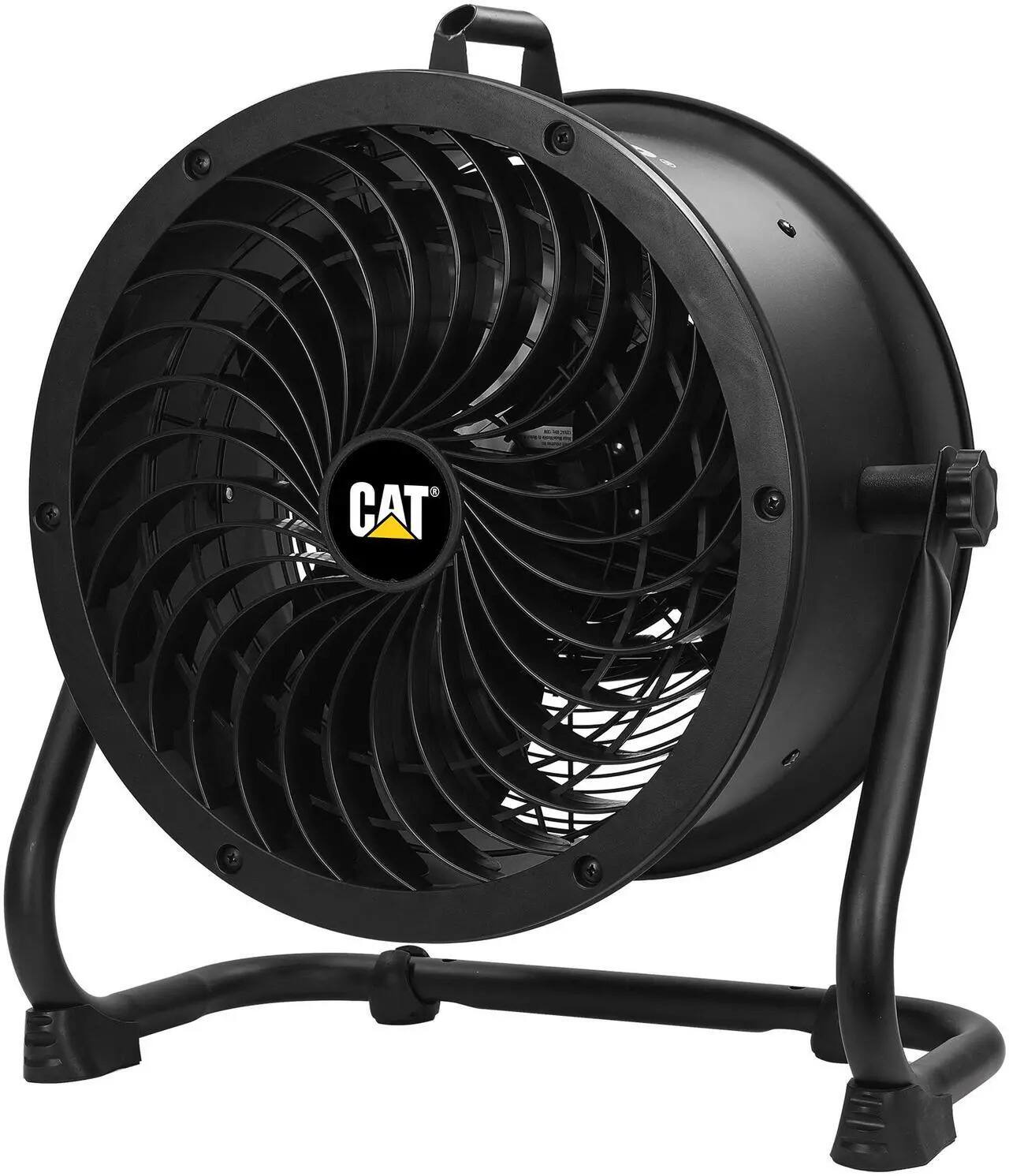 Alt View 9. Caterpillar - Caterpillar® 14" High-Velocity Drum Fan (Black, 2-in-1): 2,300 CFM, 4-Speed, 360° Adjustable.
