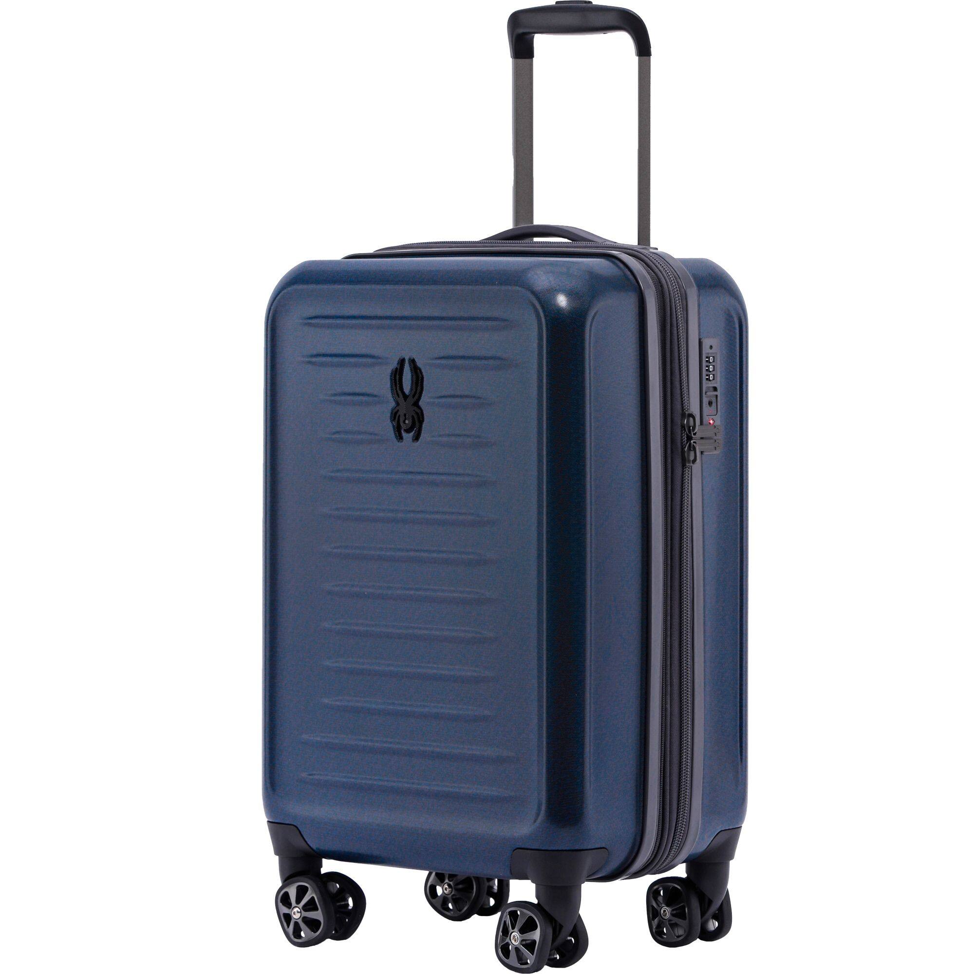 Angle. Spyder - Spyder Rails 3 Piece Luggage Set with 360 Spinner Wheels, TSA Approved Lock, (20 Inch, 25 Inch, 29 Inch) - Carbon Blue.