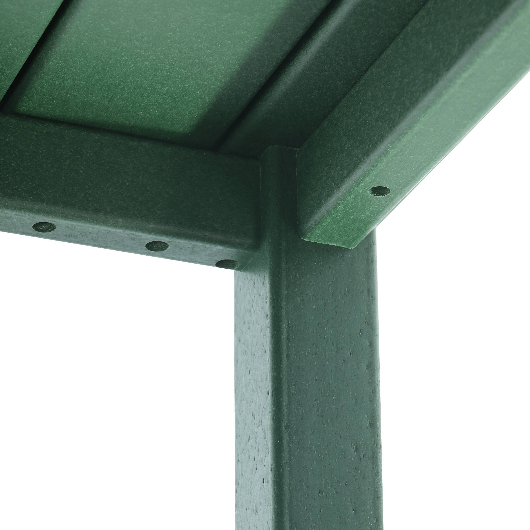 Alt View 2. WestinTrends - WestinTrends Malibu Low Outdoor HDPE Square Patio Coffee Table - Dark Green.