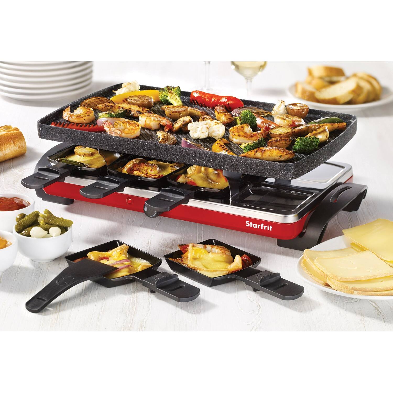 Alt View 1. THE ROCK by Starfrit - The Rock By Starfrit 024403-002-0000 Raclette/party Grill Set, Black - black.
