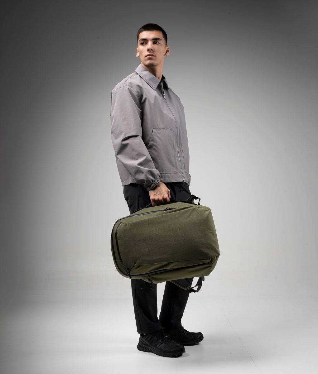 Angle. ALPAKA - Traverse 38L Travel Backpack for 15.6" and 16" Laptops with Clamshell Opening - Green.