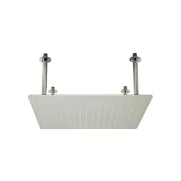 Alfi - 20" Square Brushed Solid Ultra Thin Rain Shower Head - Stainless Steel