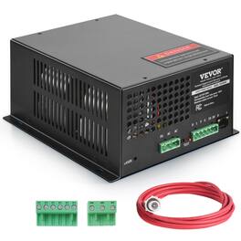 VEVOR - CO2 Laser Power Supply, 80W, Power Supply for 80W Laser Tube, Constant Current Protection, Open Circuit Protection - Black
