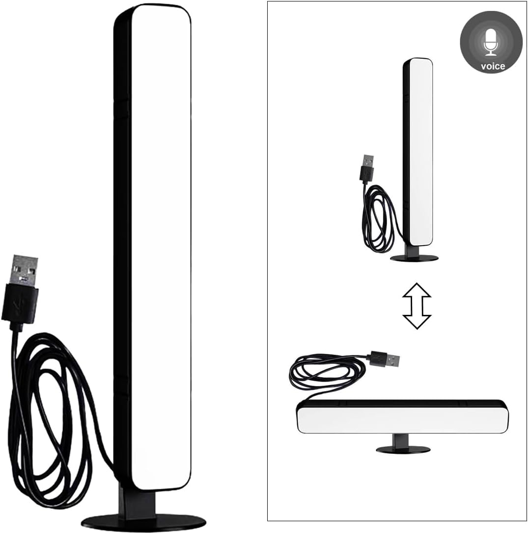 Stamp n Camp - USB Voice Control Table Lamp Without WiFi Sound Activated Desk Lamp Internet-Free 3 Brightness/Color Changeable - default