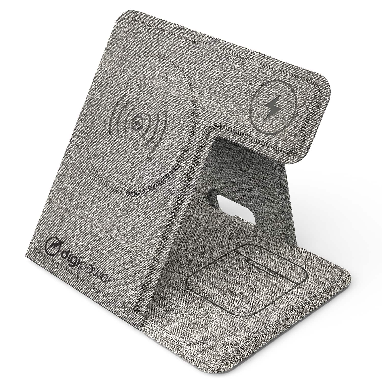 Digipower - Wpc-ms31 15-watt 3-in-1 Folding Magsafe Travel Charger For Apple Devices - Black