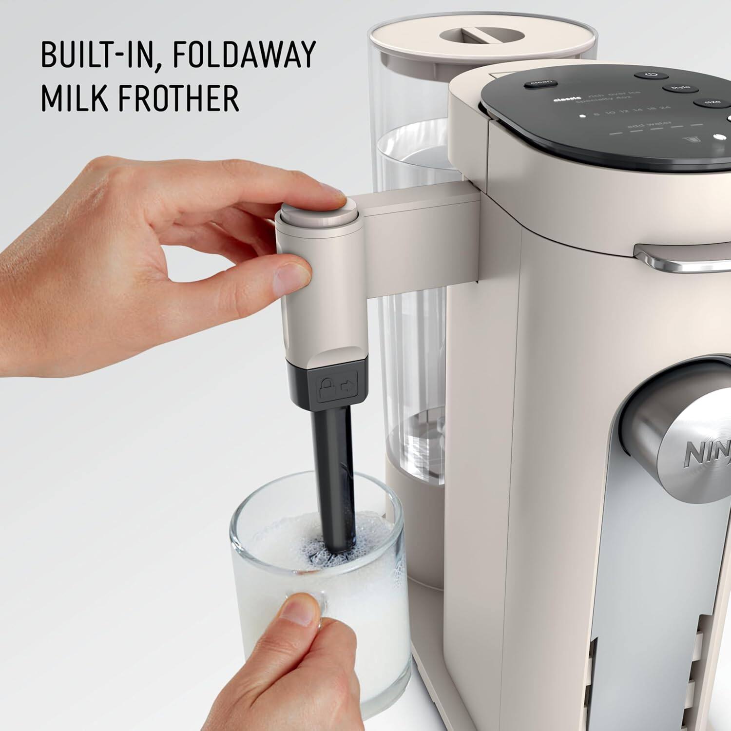 BUILT-IN, FOLDAWAY MILK FROTHER - NIN