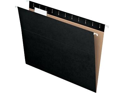 Front. Pendaflex - Hanging File Folder, 1/5-Cut Tab, Letter Size, 25/Box - Black.