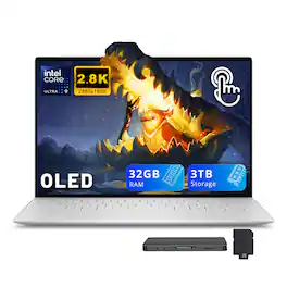 Dell - XPS 13.4" Touch Laptop,Ultra 9 288V,32GB RAM,2TB SSD+1TB Dock Set,Backlit Keyboard,Fingerprint,Win 11 - Platinum