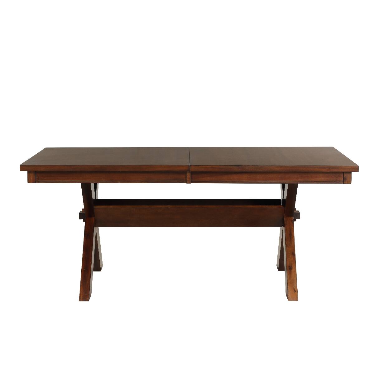 Alt View 6. Loheer - Loheer Extendable Dining Table, Dark Hazelnut Rectangular Wood Table with 18 Inch Leaf - Hazelnut.