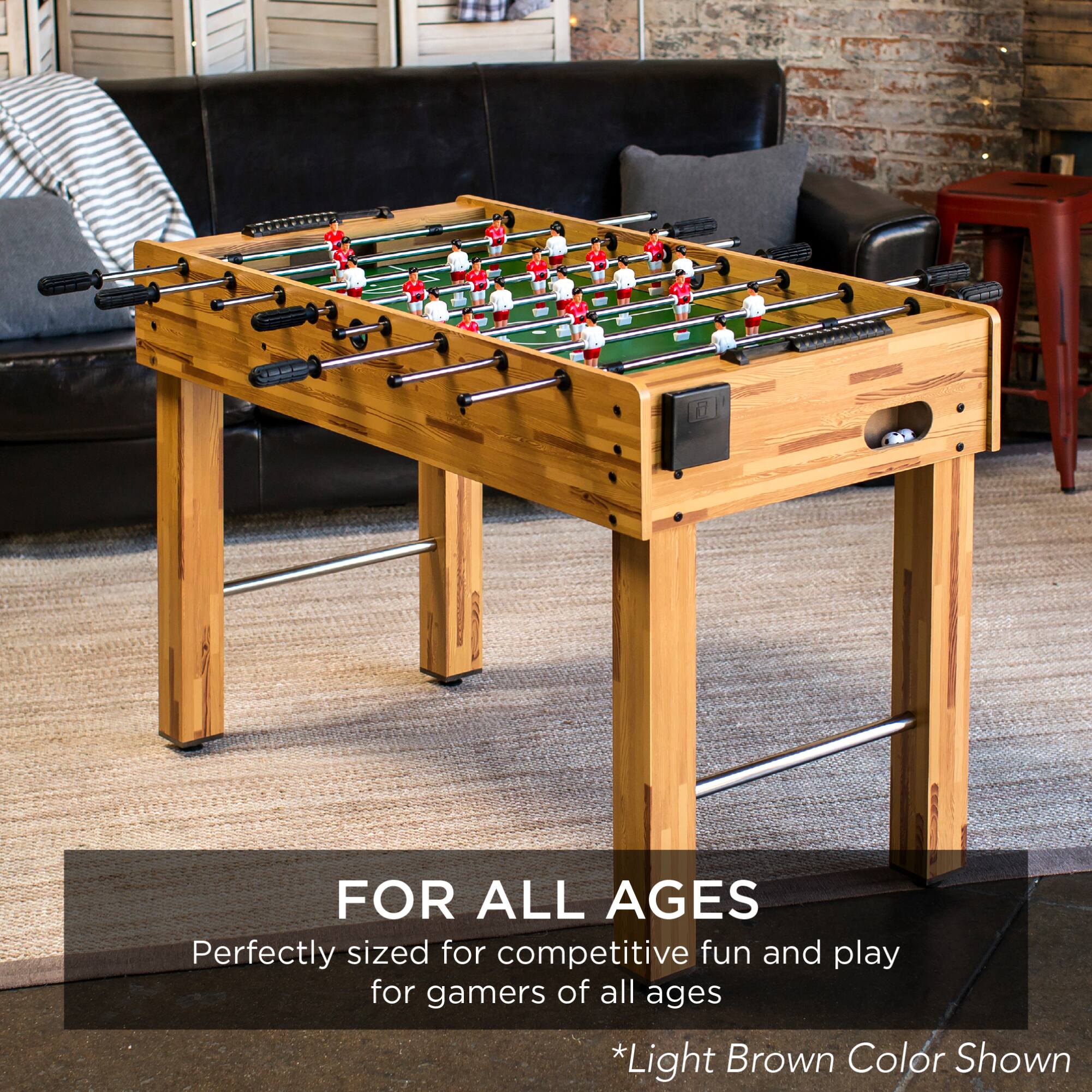 FOR ALL AGES  
Perfectly sized for competitive fun and play for gamers of all ages  
*Light Brown Color Shown