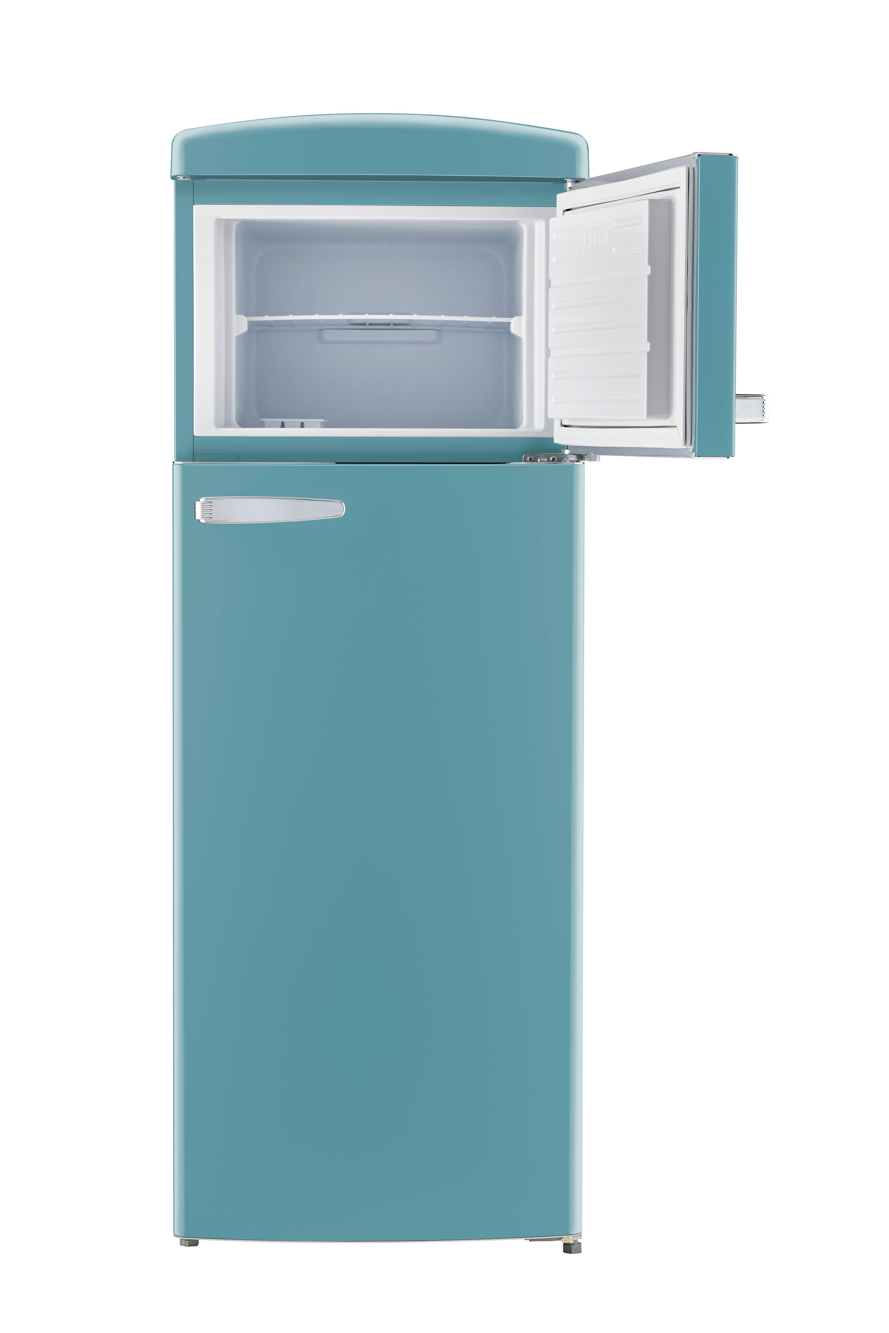 Alt View 9. Unique Appliances - Classic Retro 7.5cu.ft Compact Top Freezer Refrigerator - Ocean Mist Turquoise.