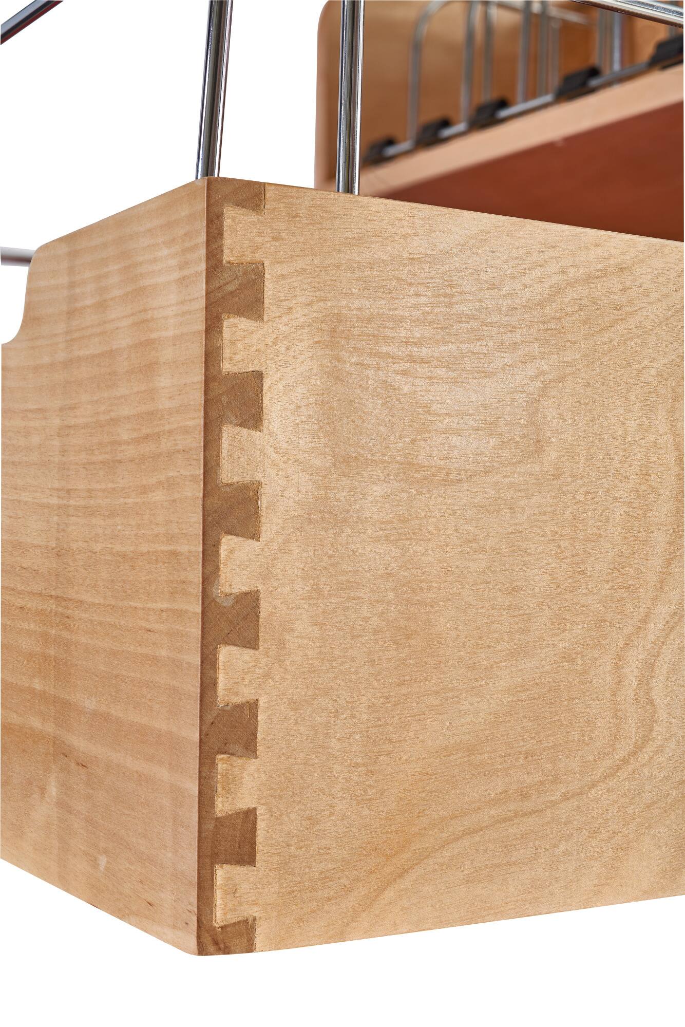 Alt View 8. Rev-A-Shelf - Rev-A-Shelf Food Storage Container Organizer w/ Soft-close, Natural, 4FSCO-24SC-1 - Light Brown.