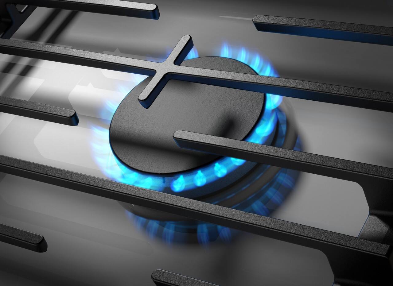 Alt View 14. Whirlpool - 36" Built-In Gas Cooktop with 5 Burners and EZ-2-Lift Hinged Cast-Iron Grates - White.