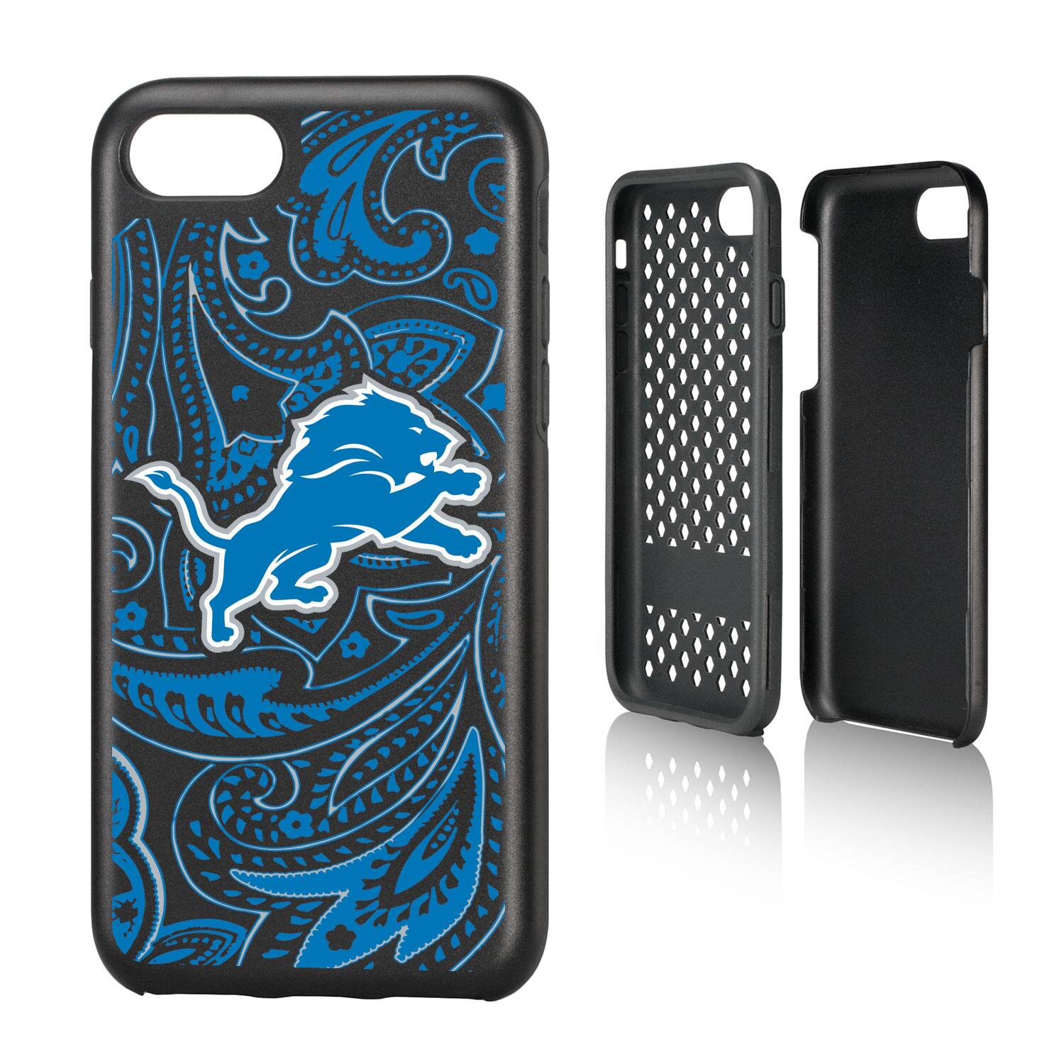 Alt View 3. Keyscaper - Detroit Lions iPhone Rugged Paisley Design Case - 14 Pro Max - Multicolor.