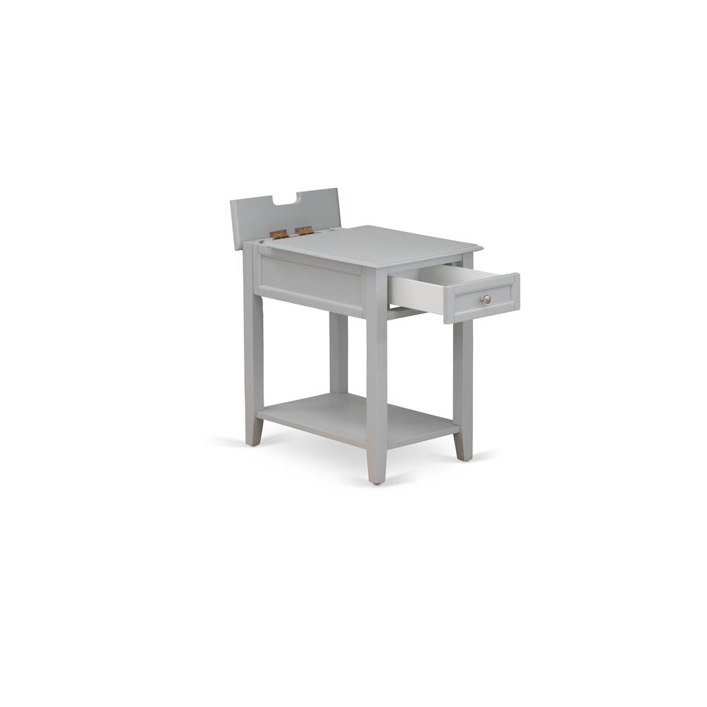 Back. East West Furniture - East West Furniture DE-14-ET Wood Night Stand for Bedroom with 1 Wooden Drawer, Stable and Sturdy Constructed - Urban - Urban Gray.
