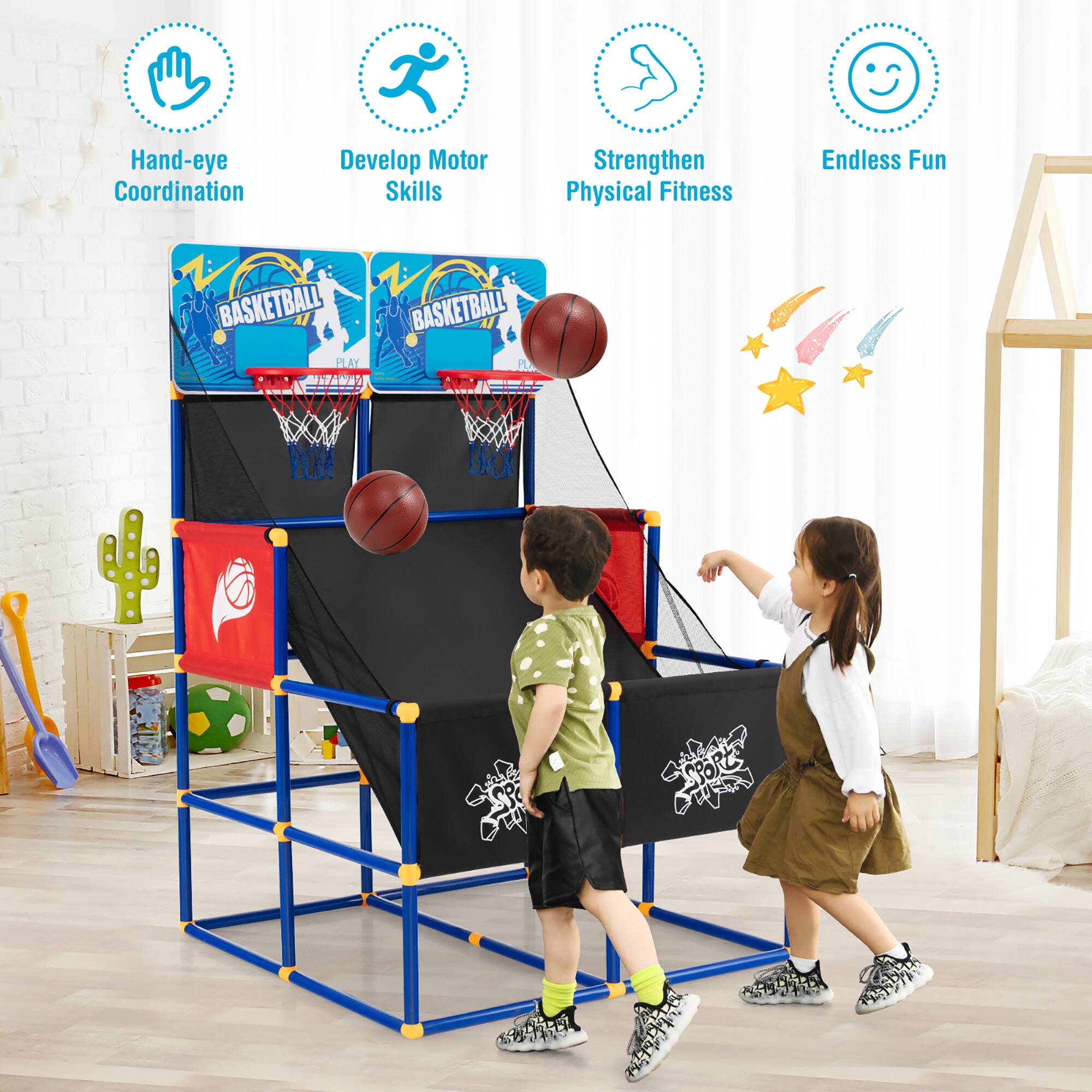 Hand-eye Coordination Develop Motor Skills Strengthen Physical Fitness Endless Fun BASKETBALL