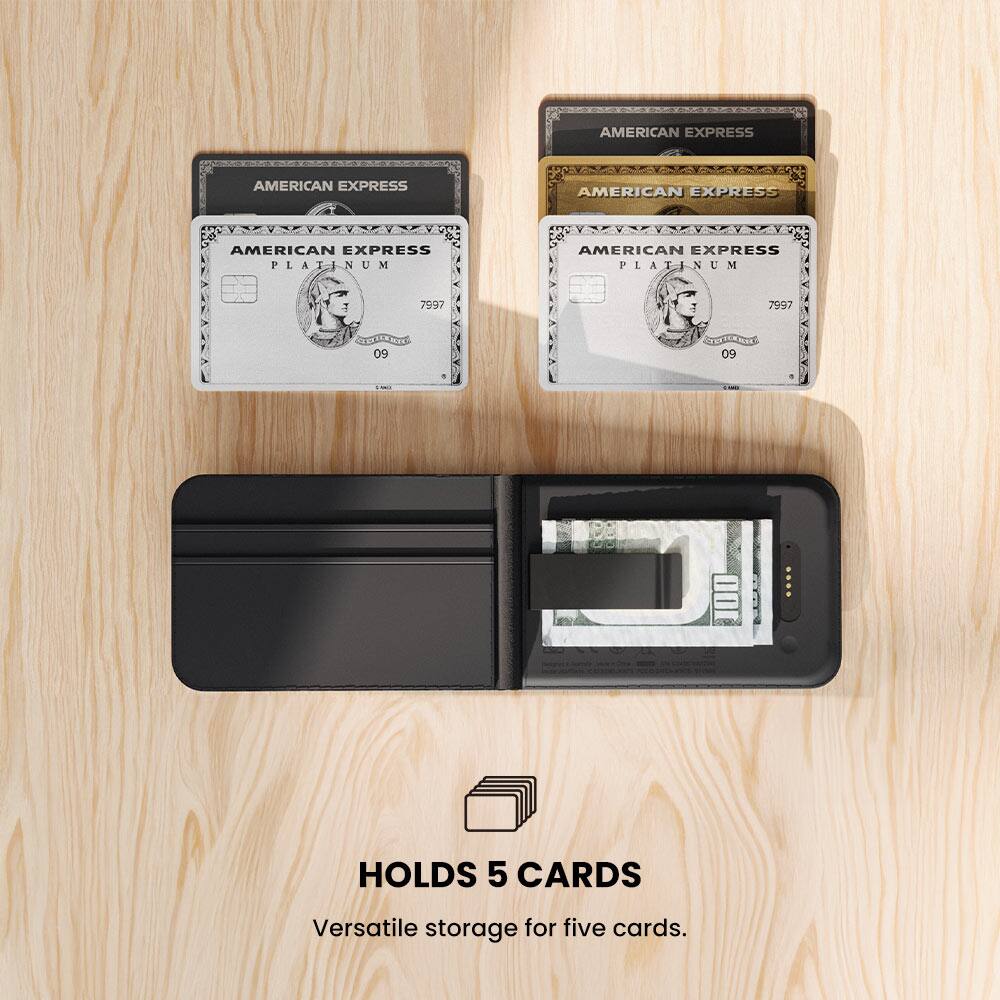 The text on the image reads: "American Express American Express American Express American Express Platinum. Versatile storage for five cards."