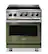 Front. Viking - 5 Series 4.7 Cu. Ft. Freestanding Electric Induction Range - Cypress Green.