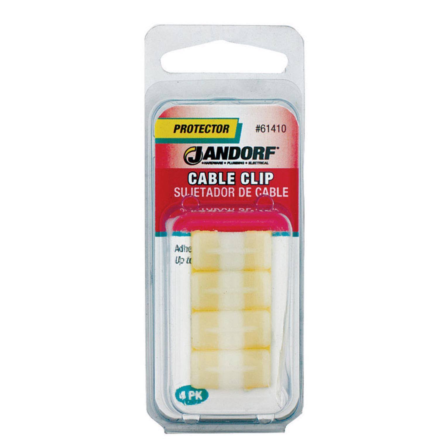 PROTECTOR #61410  
JANDORF - PLUM  
CABLE CLIP  
SUJETADOR DE CABLE  
Adh Up to 4 PK