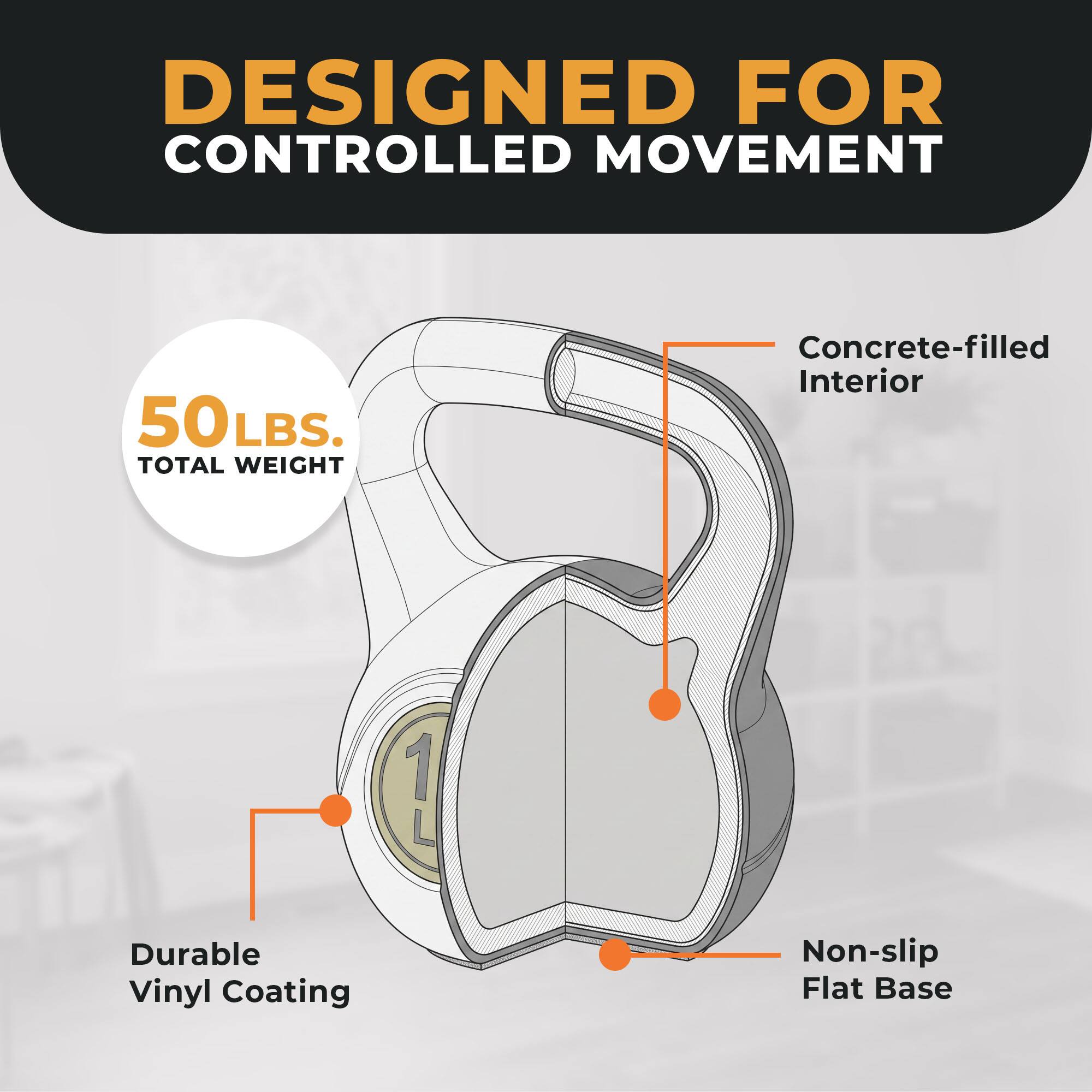 BalanceFrom Fitness BalanceFrom Cement Filled Kettlebell Exercise ...