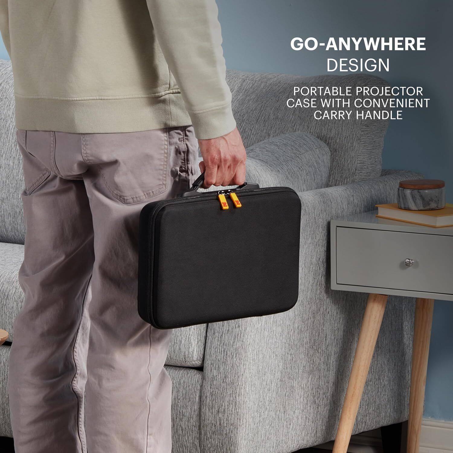 GO-ANYWHERE DESIGN  
PORTABLE PROJECTOR CASE WITH CONVENIENT CARRY HANDLE