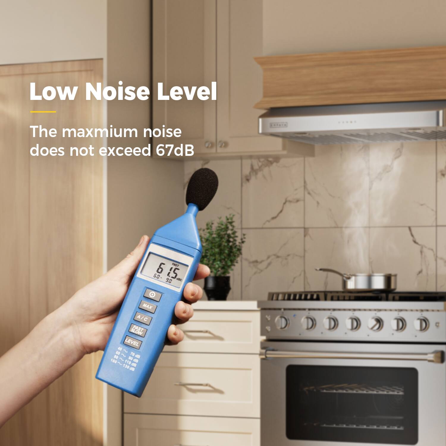 Low Noise Level: The maximum noise does not exceed 67dB.